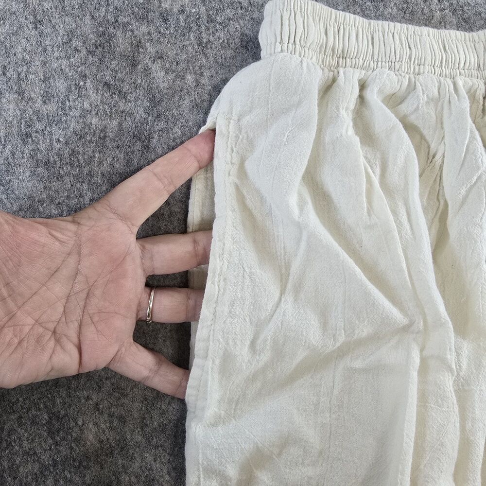 Vintage International Male XXL Harem Pants Ivory Drop Crotch 100% Cotton USA - Picture 9 of 11